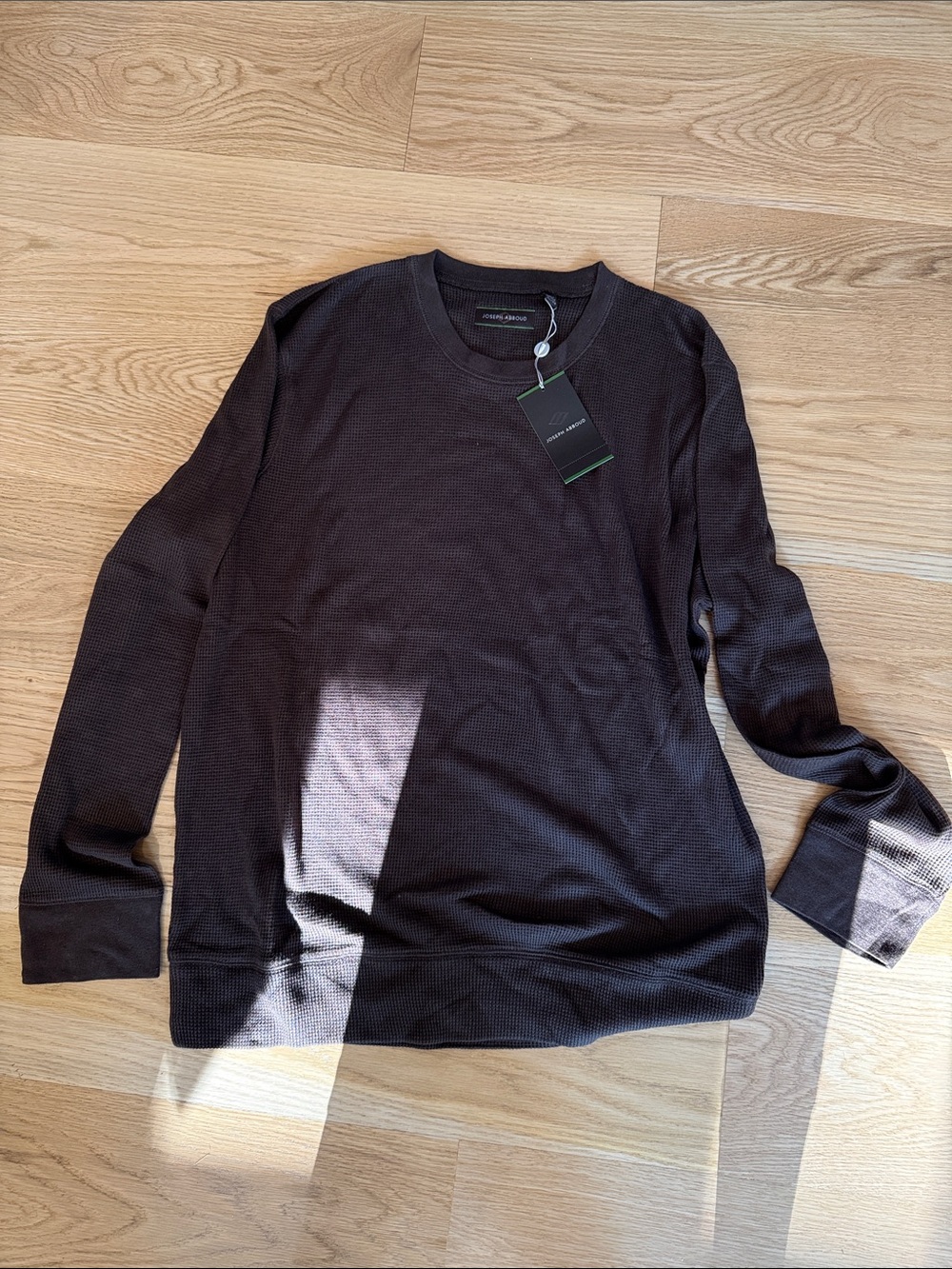 Joseph Abboud Dark Brown Long Sleeve Thermal Tee